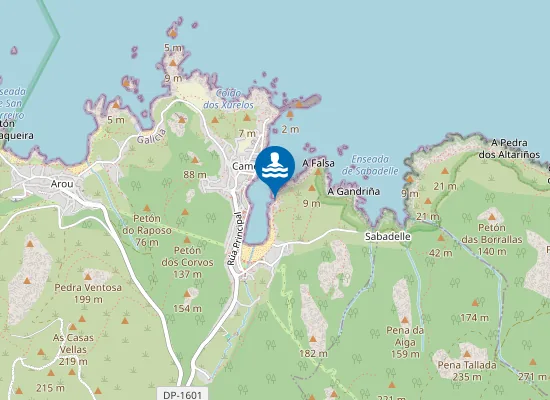 Map of Praia do Portiño