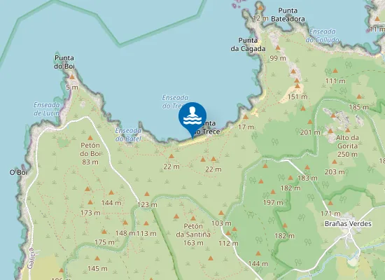 Map of Praia do Trece