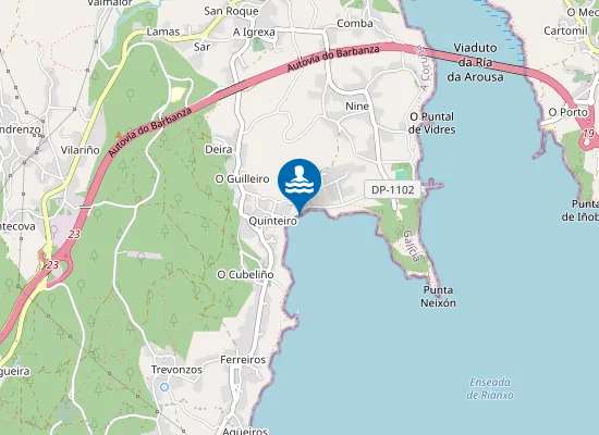 Map of Praia de Riba de Mar