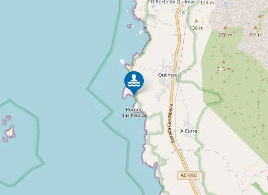 Map of Praia da Area Branca