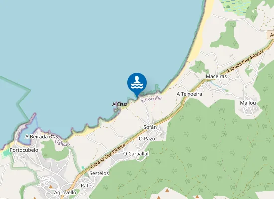 Map of Praia dos Carreiros
