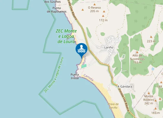 Map of Praia de Abesán