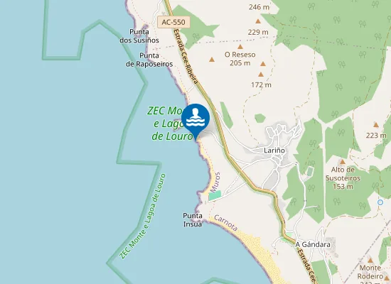 Map of Praia da Arca