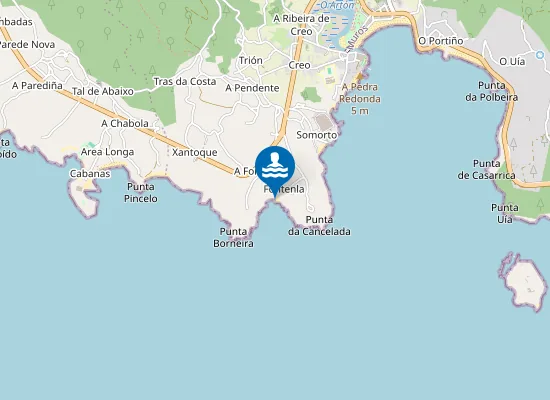 Map of Praia de Fontenla