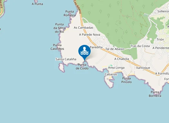 Map of Praia de Coído