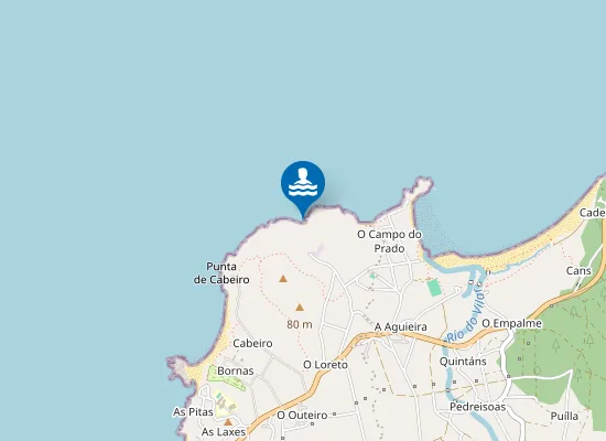 Map of Praia do Prado das Vellas