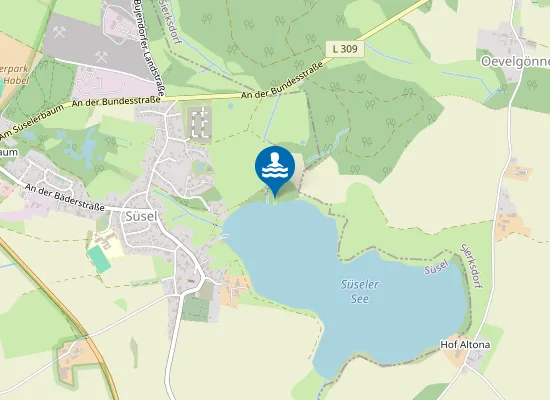 Map of SUESELER SEE SUESEL TANNENHOEHE