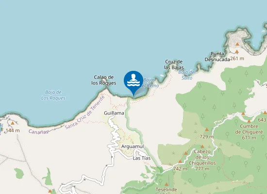 Map of Playa del Arguamul
