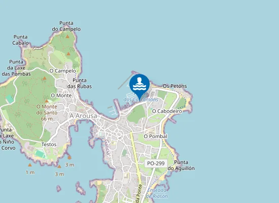 Map of Praia dos Carcamáns