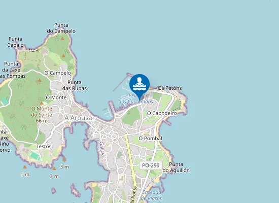 Map of Praia do Lagartiño