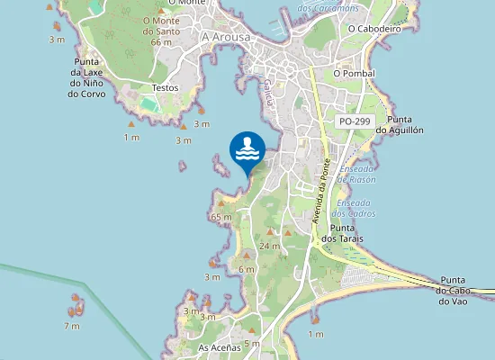 Map of Praia De Gradín