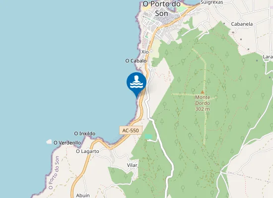 Map of Praia de Fonforrón