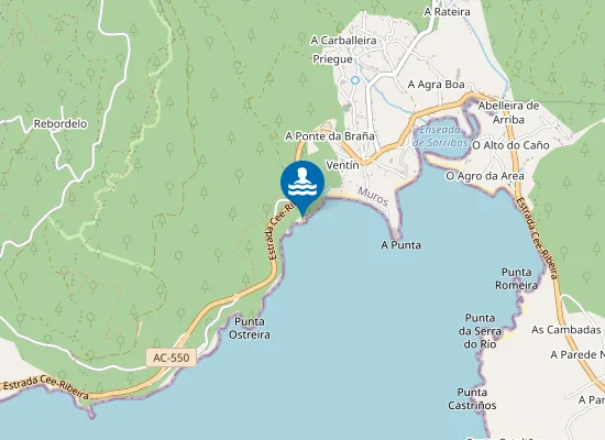 Map of Praia da Area Triga