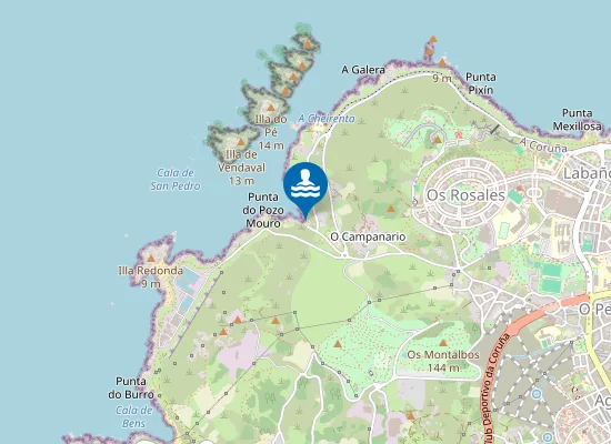Map of Praia do Portiño