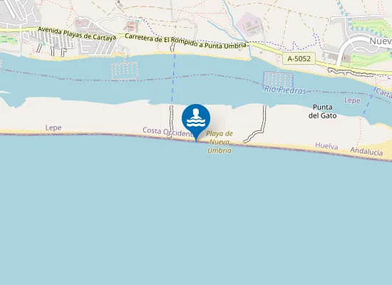 Map of Playa de Nueva Umbría