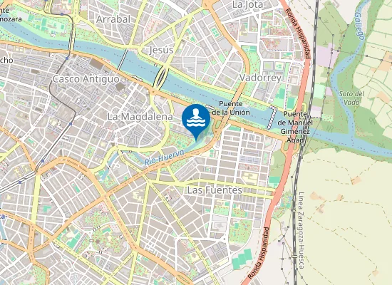 Map of Playa Fluvial del Huerva