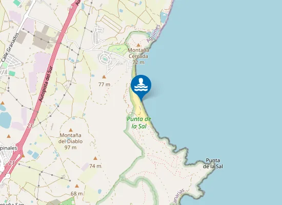 Map of Playa de las Cruces