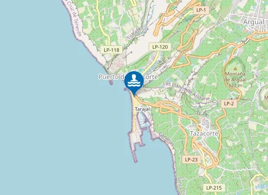 Map of Playa de Tarajales