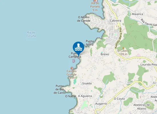 Map of Praia das Margaridas
