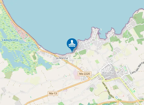 Map of Platja del Corral d'en Bennàssar