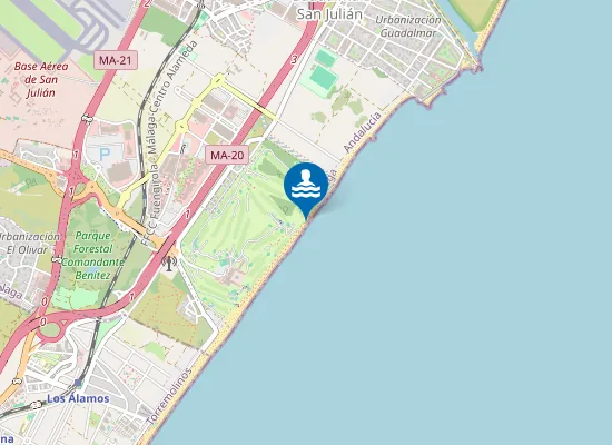 Map of Playa Campo de Golf