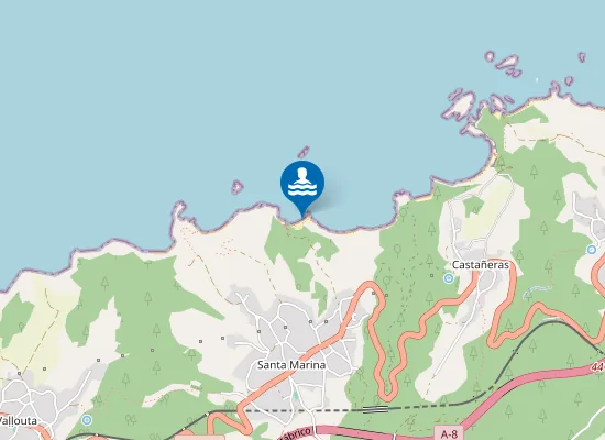 Map of Playa Gueirúa / Gairúa