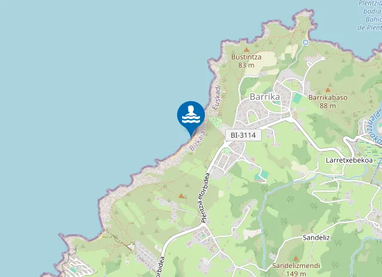 Map of Barrikako hondartza