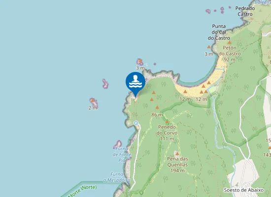 Map of Praia do Castrillón