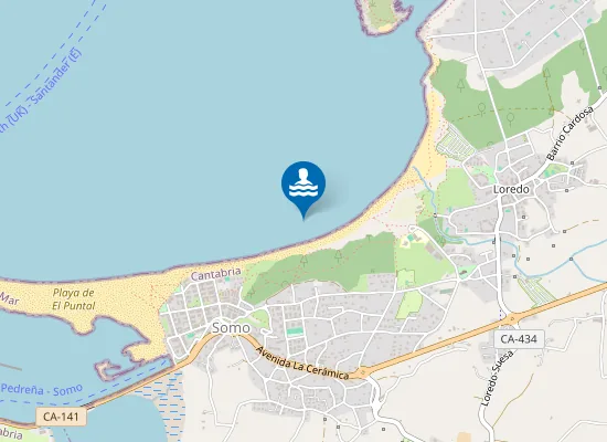 Map of Playa de Somo