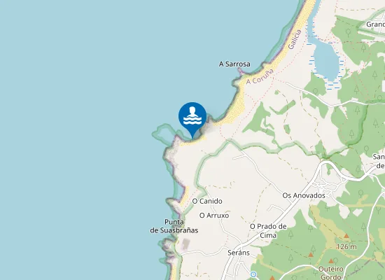 Map of Praia da Catía