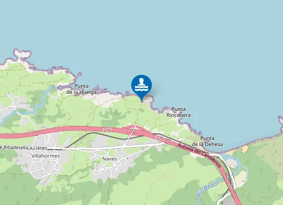 Map of Playa de Gulpiyuri
