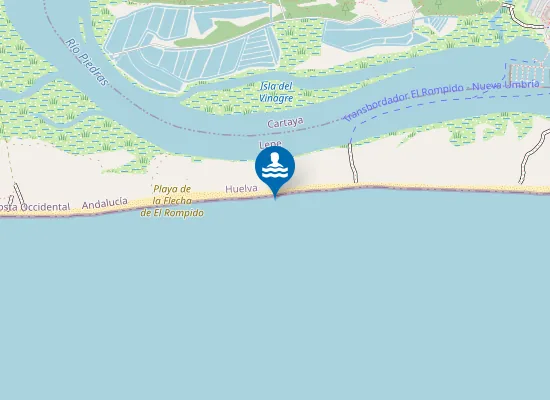 Map of Playa De La Flecha De El Rompido