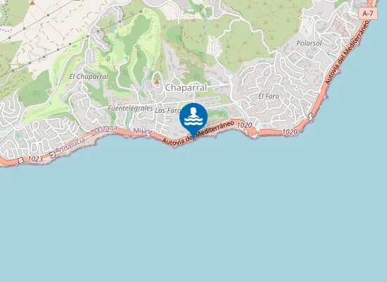 Map of Playa del Charcón - Playa Marina