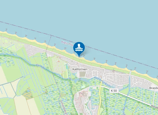 Map of OSTS KALIFORNIEN KURSTRAND