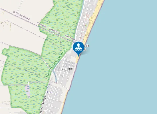 Map of Platja de la Malva-rosa de Corinto