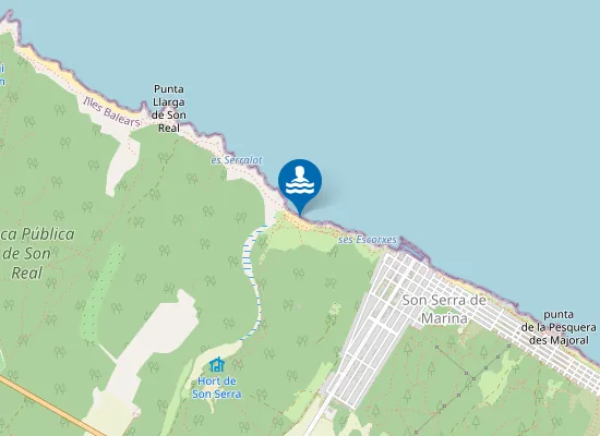 Map of Platja de Son Real