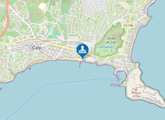 Map of Platja del Cantal Roig