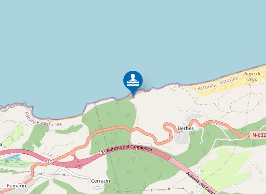 Map of Cala La Huelga o El Portiello