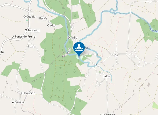 Map of Praia Fluvial de Baltar