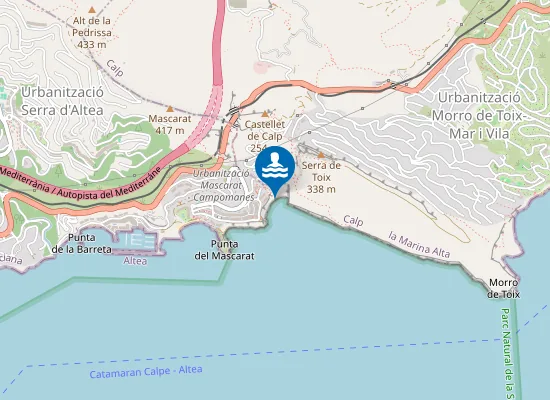 Map of Cala del Racó del Corb