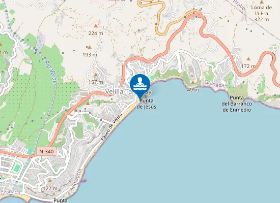 Map of Playa del Tesorillo