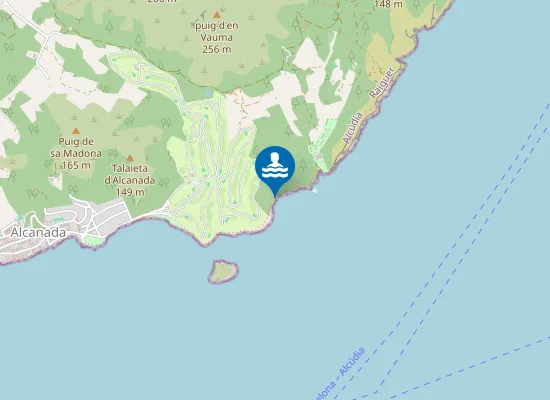 Map of platja dels Secs