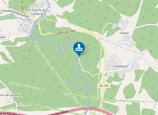 Map of Playa Fluvial de Castellanos