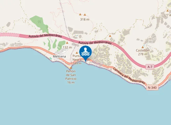 Map of Playa de El Gaiterillo