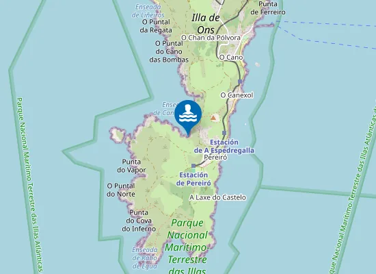 Map of Praia de Caniveliños