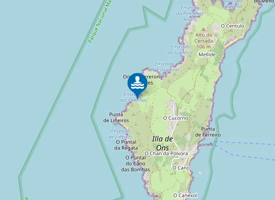 Map of Praia das Fontiñas