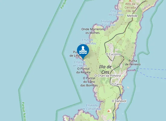 Map of Praia de Liñeiros