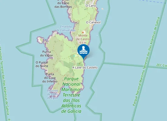Map of Praia do Castelo