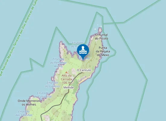 Map of Praia da Cova da Vella