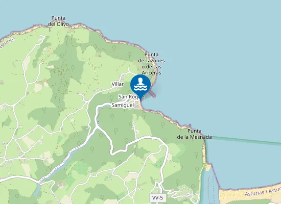 Map of Playa de Tazones